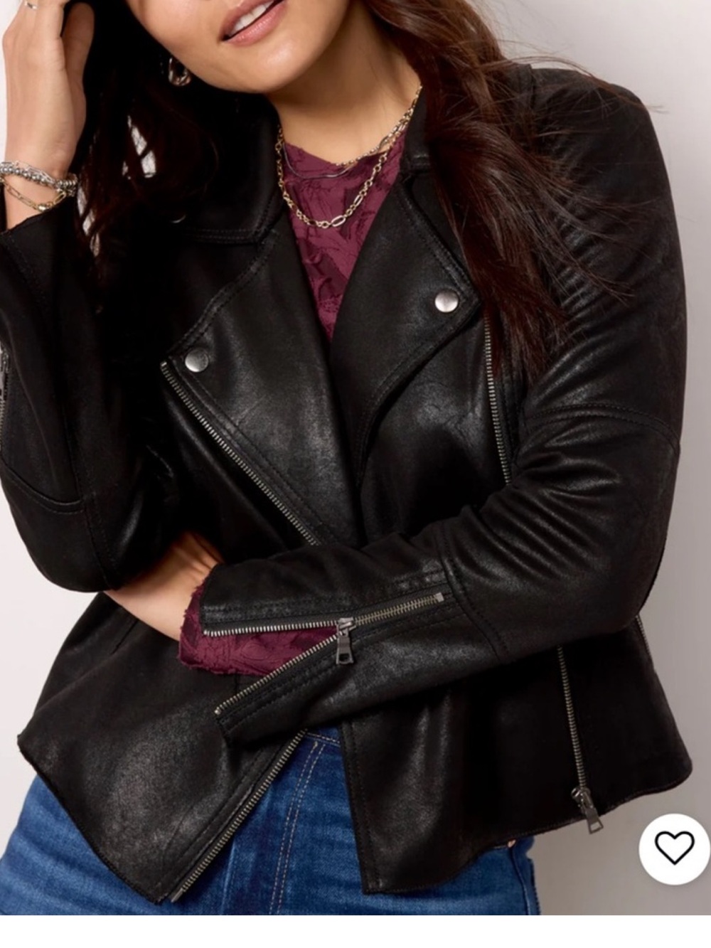 Evereve Black Faux Leather Marren black moto jacket